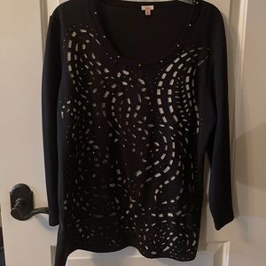 REBA Shirt with Gold Inlay. Size XL. NWOT